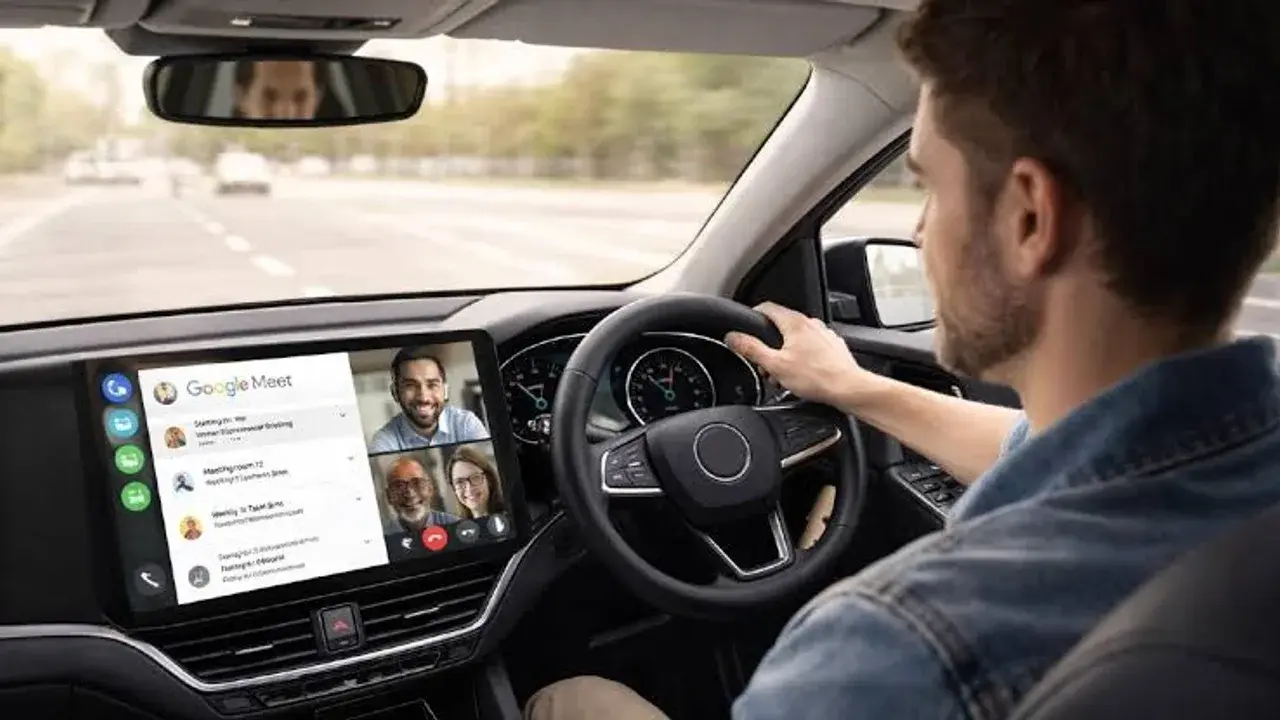 Google Meet Officially Launches on Android Auto Platform