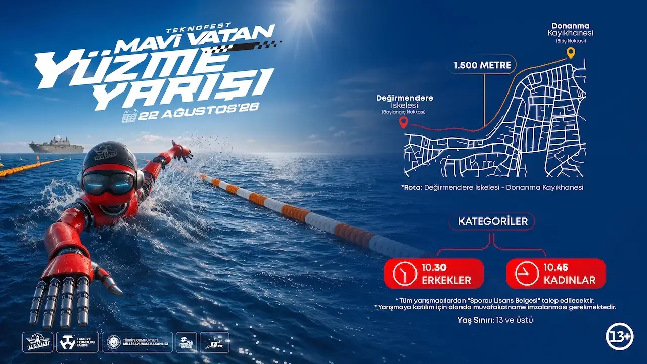 TEKNOFEST 2026 Mavi Vatan Open Water Swimming Race Begins