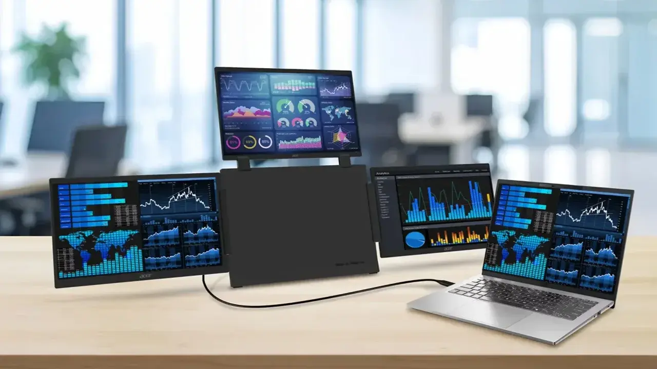 Acer Unveils Innovative PD163Q-P3 Triple Screen Portable Monitor