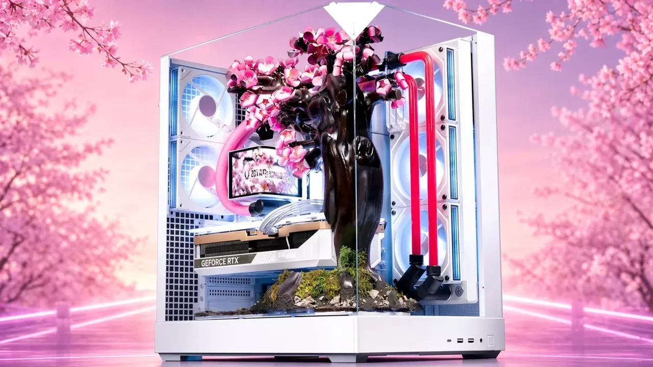 AFTERSHOCK Unveils $14,200 “Cherry Bloom” Gaming PC with Blooming Flowers