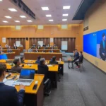 Sam Altman speaking to Samsung executives at the Samsung Human Resources Development Center in Yongin