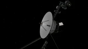 Artist concept of NASA Voyager 1 spacecraft in interstellar space