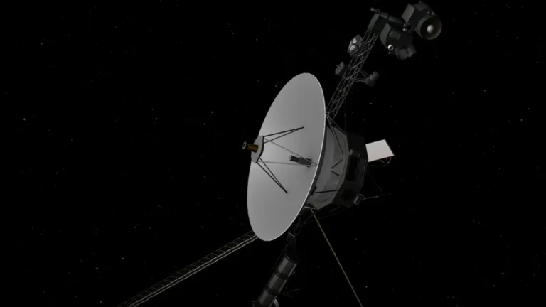 Artist concept of NASA Voyager 1 spacecraft in interstellar space