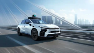 Waymo Toyota robotaxi: autonomous Toyota bZ4X with Waymo sensor dome